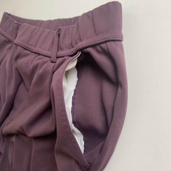 Halara Pants Womens Small Purple High Waisted Flare Pleated Pockets Workwear EUC - Picture 5 of 10